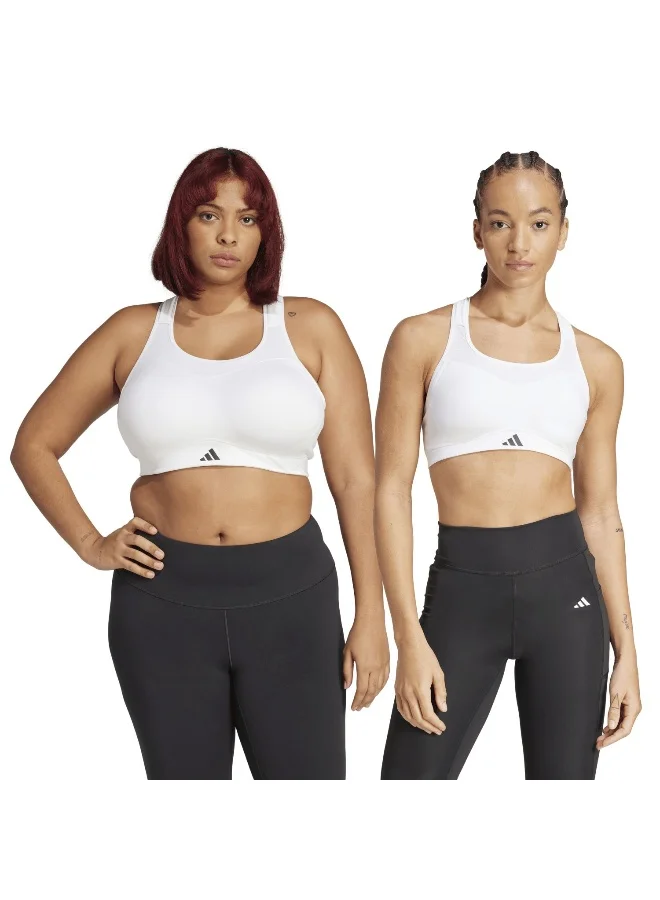 adidas حمالة صدر تدريب Tlrdim Hs بيضاء للنساء XS A-B