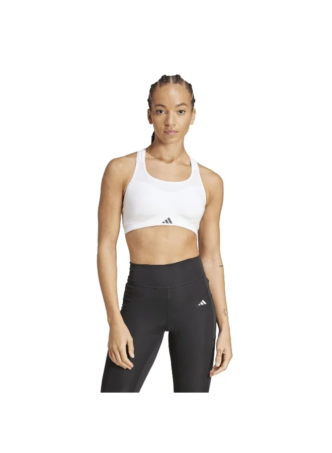 adidas حمالة صدر تدريب Tlrdim Hs بيضاء للنساء XS A-B