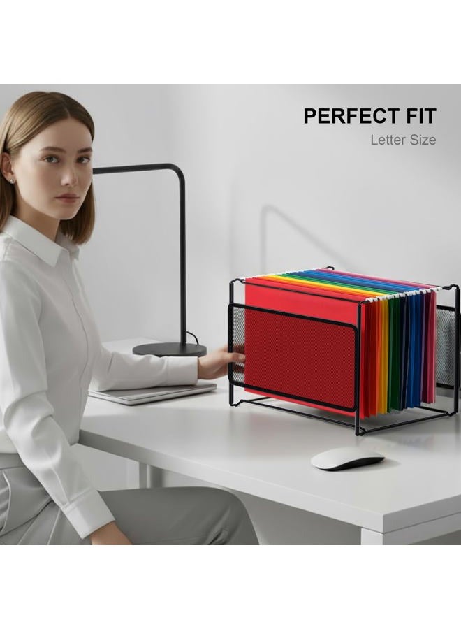 COMIX Hanging File Folder Frame,Legal and Letter Size,Hanging File Organizer Holder Rack Hanging Folder Rails for Filing Cabinet Desk Drawer,Black - Image 4