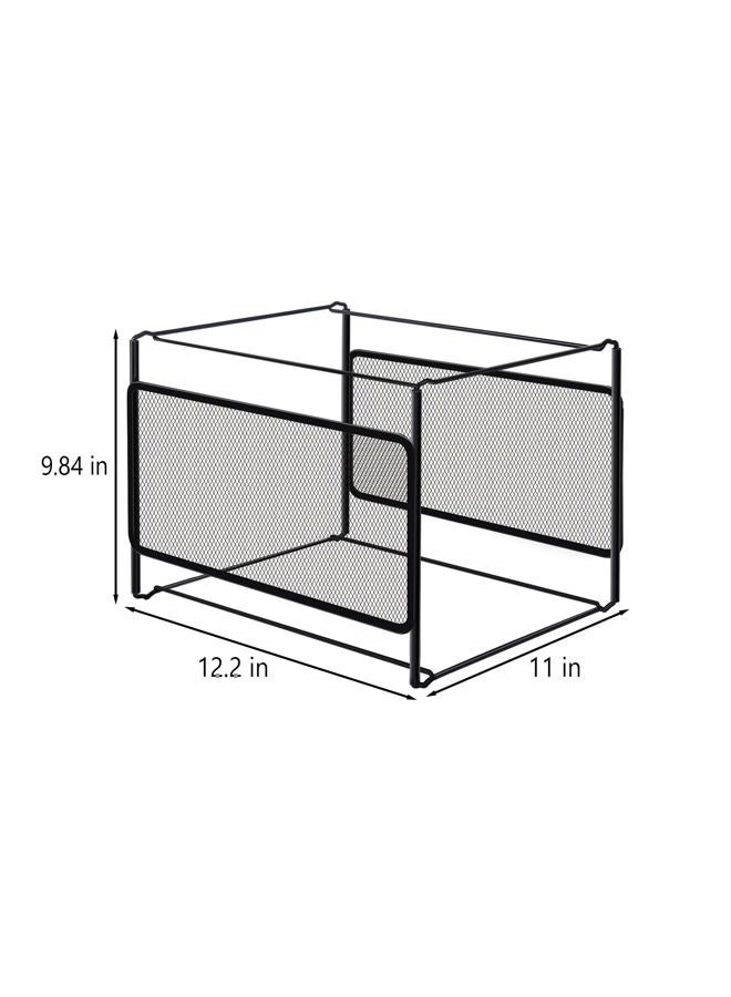 COMIX Hanging File Folder Frame,Legal and Letter Size,Hanging File Organizer Holder Rack Hanging Folder Rails for Filing Cabinet Desk Drawer,Black - Image 2