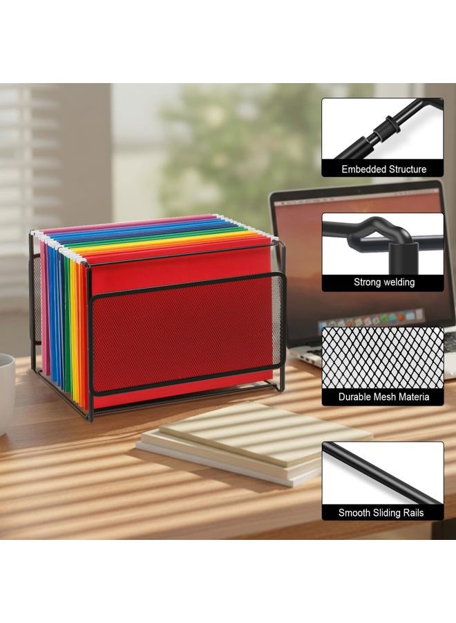 COMIX Hanging File Folder Frame,Legal and Letter Size,Hanging File Organizer Holder Rack Hanging Folder Rails for Filing Cabinet Desk Drawer,Black - Image 5