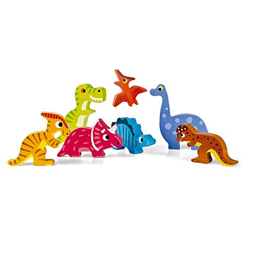 Janod Dinosaur Chunky Puzzle - 7 Pieces - Ages 18 Months+ - J07054 - Image 3