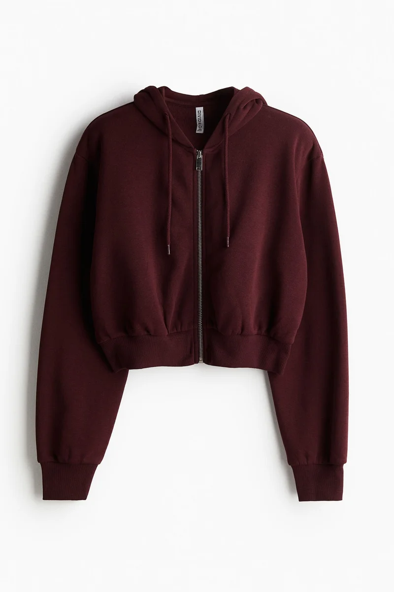 H&M Cropped zip-through hoodie