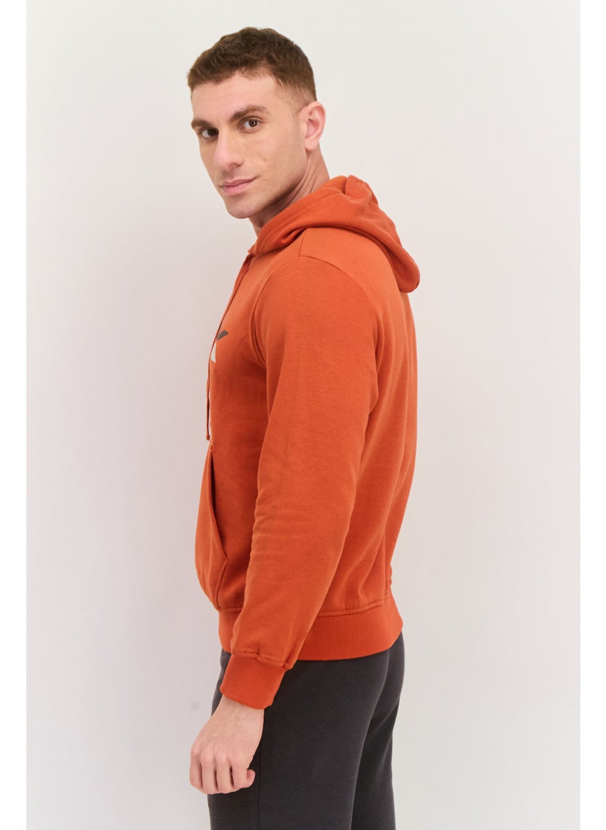 SKECHERS Men Sportswear Fit  Graphic Print Long Sleeves Outdoor Sweatshirt, Orange  - Image 2