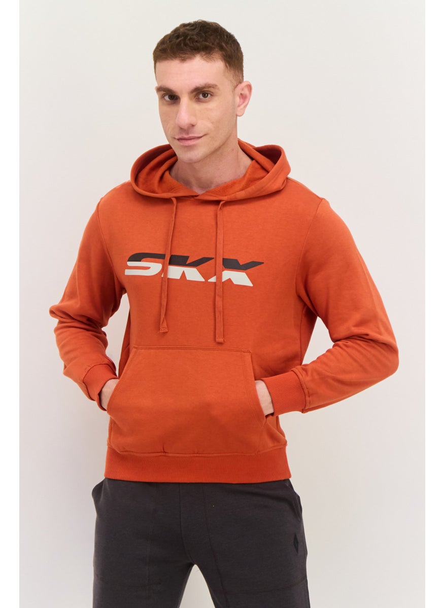 SKECHERS Men Sportswear Fit  Graphic Print Long Sleeves Outdoor Sweatshirt, Orange  - Image 1