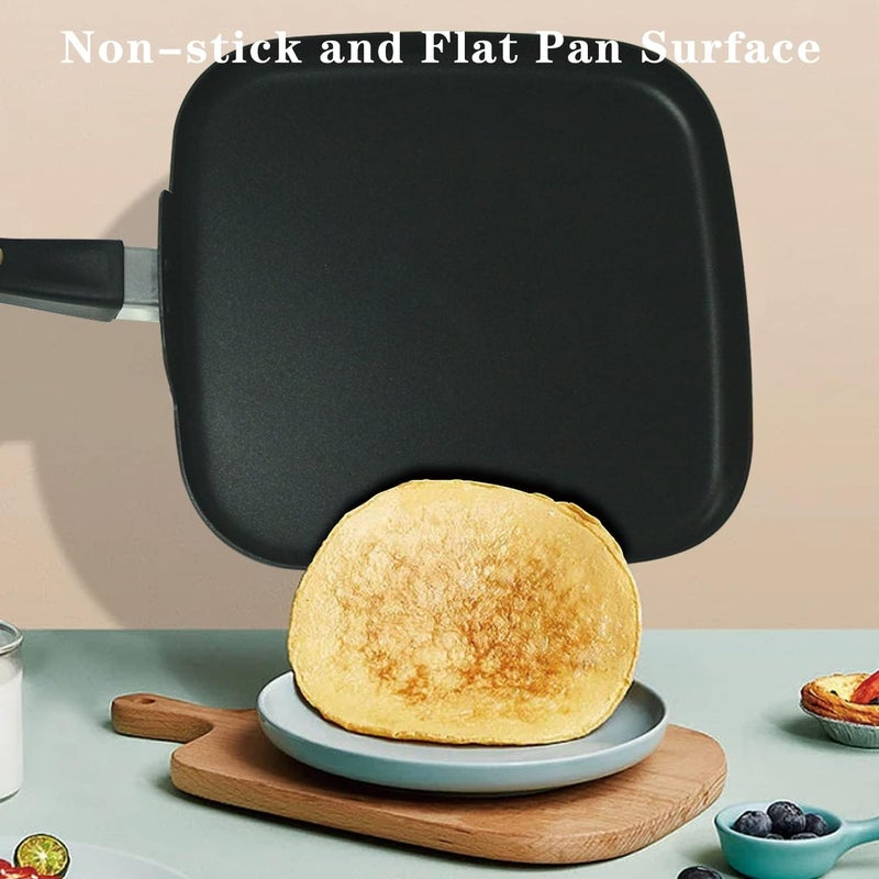 LECOOKING 10 Inch Square Griddle Pan, Nonstick Grill Pan for Cooking Eggs, Omelettes, and More, Griddle Cookware, PFOA Free - Image 3