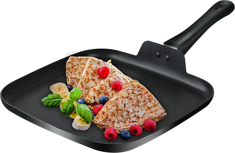 LECOOKING 10 Inch Square Griddle Pan, Nonstick Grill Pan for Cooking Eggs, Omelettes, and More, Griddle Cookware, PFOA Free - Image 1