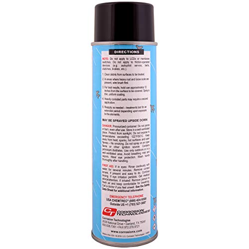 CorrosionX تقنيات التآكل CorrosionX للطيران 80102 (16 أونصة رذاذ) - فيلم رقيق للغاية من الدرجة الجوية، مؤهل لمتطلبات الأداء العسكري لمركب الوقاية من التآكل والتحكم فيه | MIL-PRF-81309H - Image 2