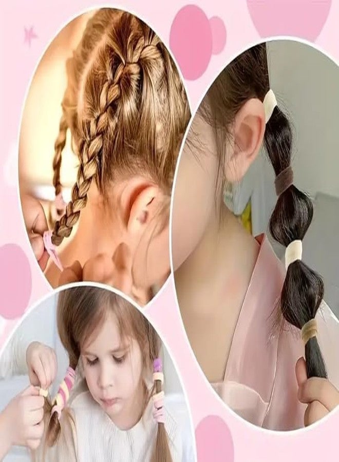 Krisus 200pcs Soft Tiny Hair Bands for Babies and Girls – Cotton Stretch No-Pull Elastic Hair Ties, Non-Slip Mini Rubber Bands, Gentle Small Holders for Ponytails Braids & Baby Hairstyles (Black) - Image 2