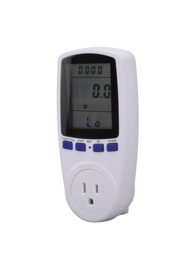 Thoraya Watt Meter LCD Screen Alarm Function Overload Protection ABS Material Electricity Usage Monitor  - Image 1