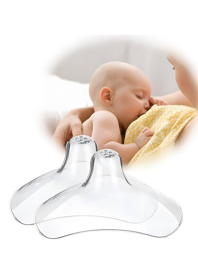 2PCS Nipple Shields Breastfeeding 20MM, Nipple Shell Guards for Nursing Newborn Baby for Breastfeeding with Latch Difficulties or Flat or Inverted Nipples - Image 1