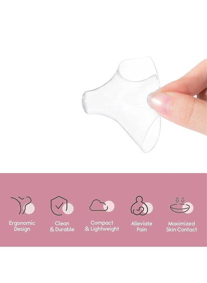 2PCS Nipple Shields Breastfeeding 20MM, Nipple Shell Guards for Nursing Newborn Baby for Breastfeeding with Latch Difficulties or Flat or Inverted Nipples - Image 4