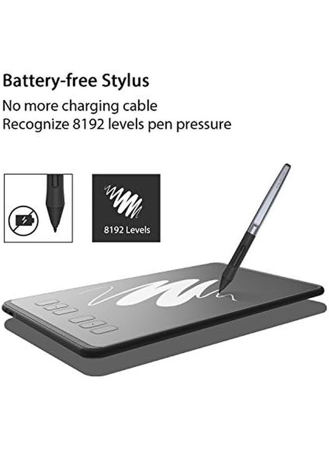 erorex Inspiroy H640P Drawing Tablet Graphics Tablet With Battery Free Stylus 8192 Pressure Sensitivity 6 Hot Keys 6 X 4Inch Pen Tablet For Digital Art Design And Animation Work With Mac Pc And Mobile  - Image 3