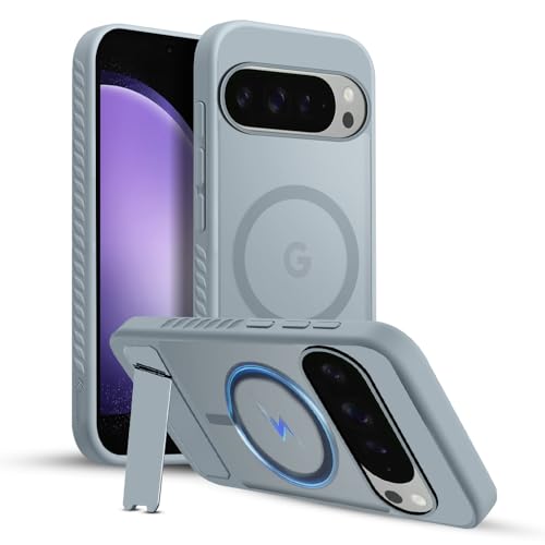 KARWAN®?Ultra Hybrid Matte Back Cover Case Compatible with Stand Magnetic for Google Pixel 9 Pro XL | Mag-Safe Wireless Charging | Camera Bump Protection -(Grey) - Image 1