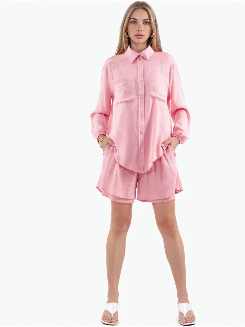 Cotton Viscose Two-Piece Coord Set