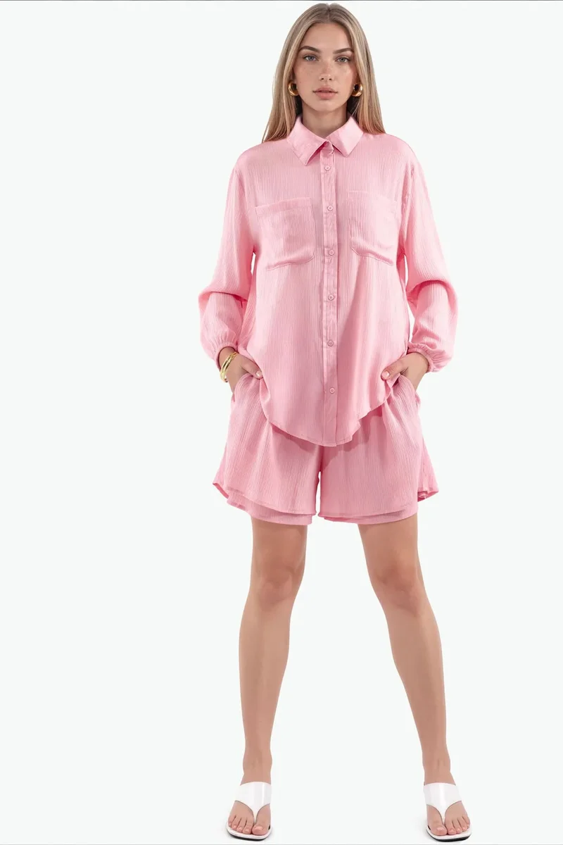 جينيفر Cotton Viscose Two-Piece Coord Set