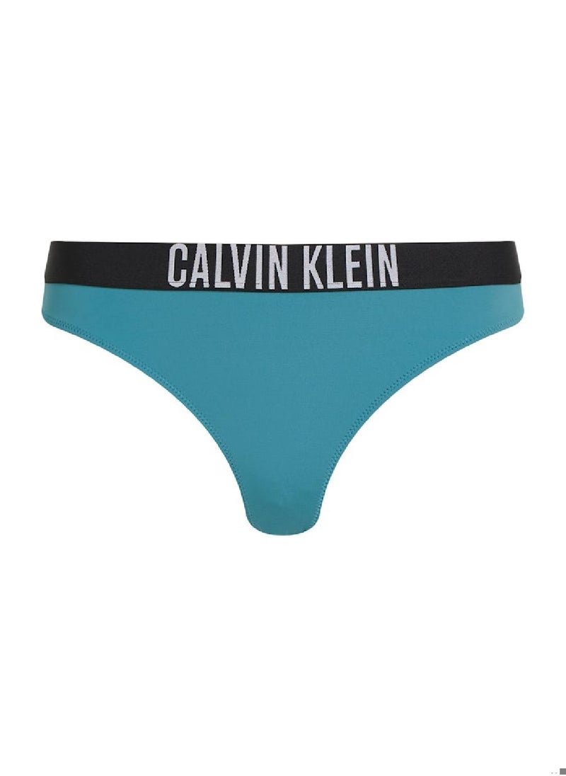 CALVIN KLEIN Women's Bikini Bottoms - Intense Power - Nylon, Blue  - Image 2