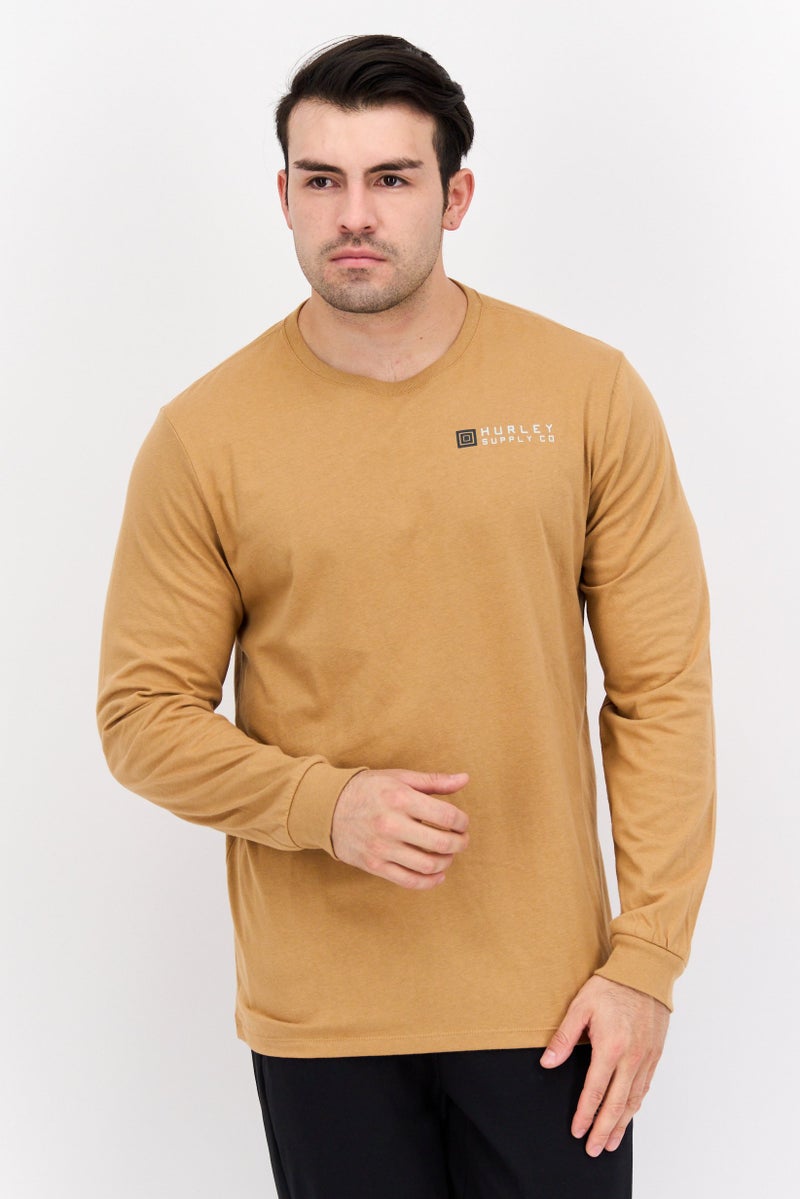 Hurley Men Sportswear Fit Short Sleeve Outdoor T-Shirts, Caramel  - Image 1