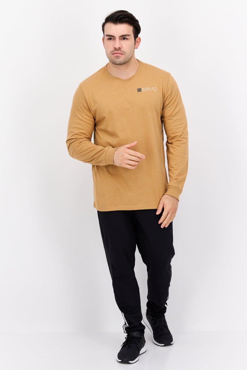 Hurley Men Sportswear Fit Short Sleeve Outdoor T-Shirts, Caramel  - Image 4