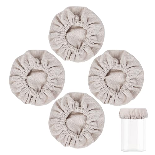 Yeebeny Bread Fermentation Cover, Heat Preservation to Increase Fermentation Cover, Sourdough Bread Proofing Can Be Cleaned and Reused Using Sewn Cloth for Sourdough Starter4 Packs - Image 1