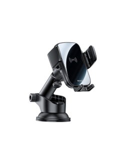 Yesido Yesido C186 Suction Cup Air vent Phone Holder 15W Wireless Memoried Clip Charging holder - Black  - Image 1
