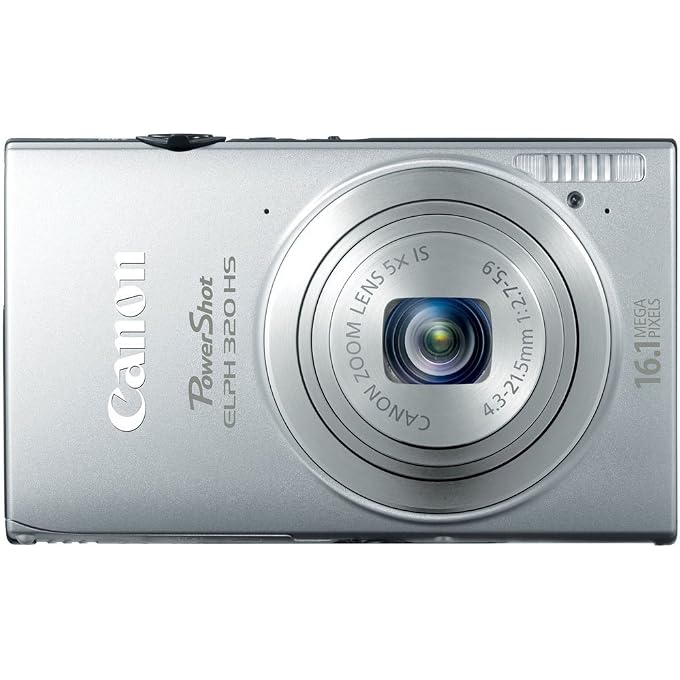 كانون كاميرا ELPH 320 HS الرقمية بدقة 16.1 ميجابكسل مع واي فاي وتقريب بصري 5x - فضي 6021B001 - Image 1
