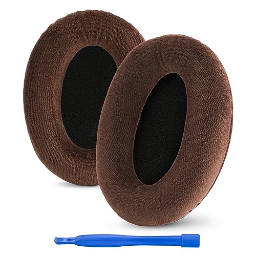 Linkidea Replacement Ear Pads for Sennheiser HD 515/518/ 555/595/ 598/ 598SE/ 560s/ 380/559/ 569/ PC350/ PC360/ Game one/ HMEC250 Headphones Ear Cushions (Velour/Brown) - Image 1