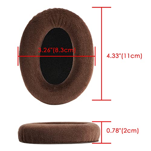 Linkidea Replacement Ear Pads for Sennheiser HD 515/518/ 555/595/ 598/ 598SE/ 560s/ 380/559/ 569/ PC350/ PC360/ Game one/ HMEC250 Headphones Ear Cushions (Velour/Brown) - Image 4