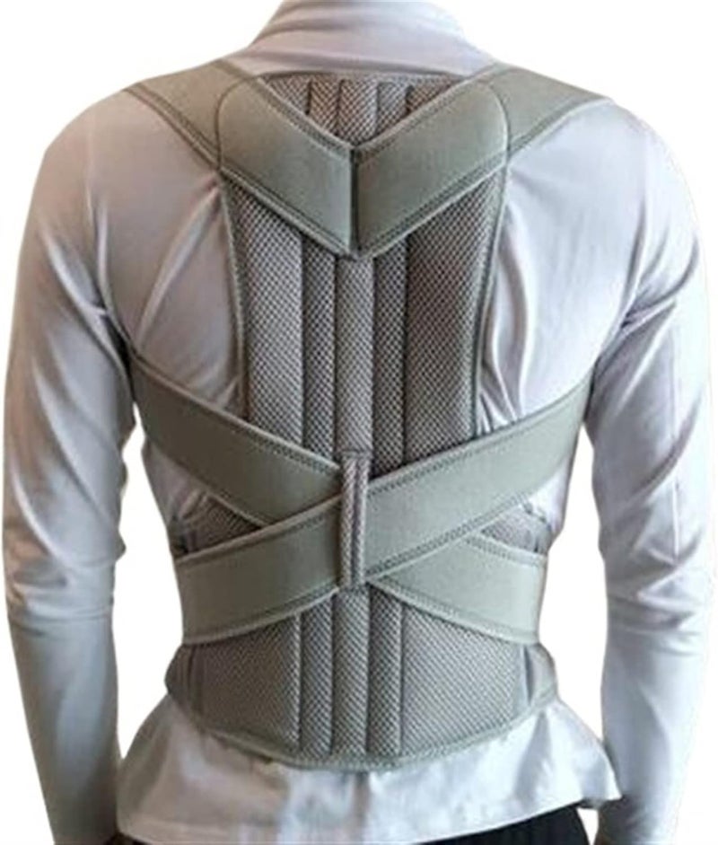 43cm*2pcs Alloy bar Corrector Scoliosis Back Brace Spine Corset Shoulder Therapy Support Poor Correction Belt,Silver-S - Image 1