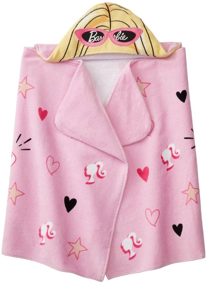 Barbie Bath/Pool/Beach Cotton Hooded Towel Wrap, 24 in x 50 in - Image 3