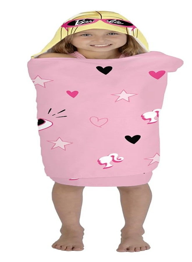 Barbie Bath/Pool/Beach Cotton Hooded Towel Wrap, 24 in x 50 in - Image 5