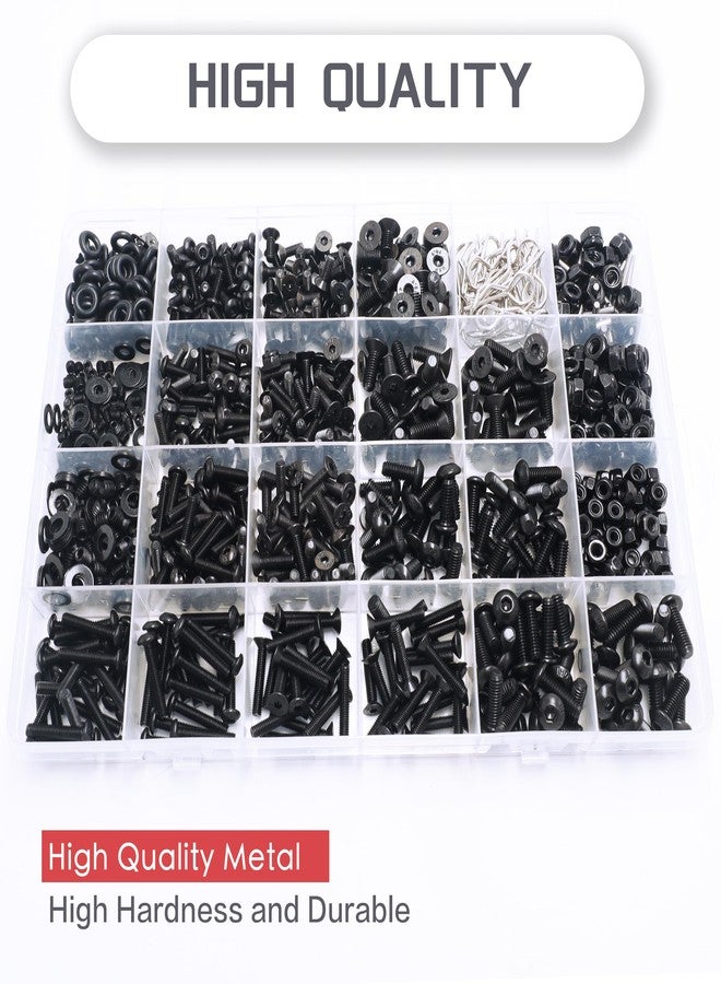 HOPLEX 1020pcs Universal RC Screw Kit Hardware Fasteners for Traxxas Redcat Arrma Axial RC4WD HSP HPI SCX10 Losi 1/8 1/10 1/12 1/16 Scale RC Crawler Cars Trucks - Image 3