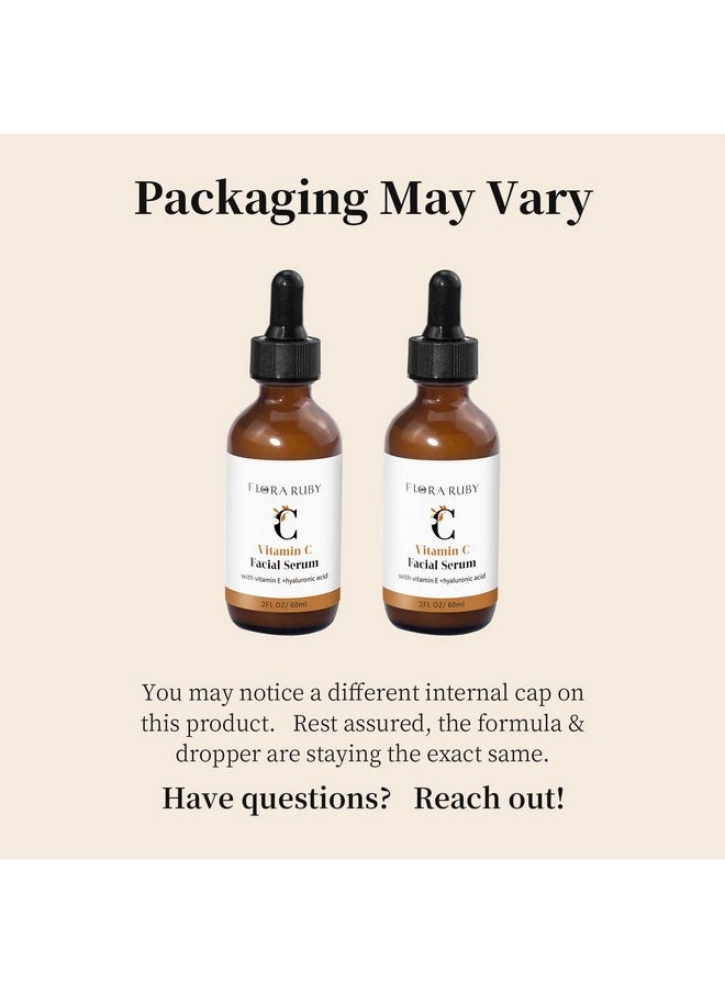 DONG RHYME - Pure Vitamin C Facial Serum Anti Aging Face Serum With Vitamin C, Hyaluronic Acid, Vitamin E & More - Brightening Serum For Dark Spots, Sensitive Skin & Wrinkles, 2 Fl Oz - Image 1