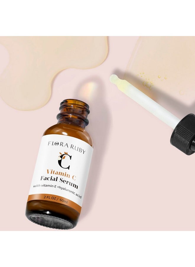DONG RHYME - Pure Vitamin C Facial Serum Anti Aging Face Serum With Vitamin C, Hyaluronic Acid, Vitamin E & More - Brightening Serum For Dark Spots, Sensitive Skin & Wrinkles, 2 Fl Oz - Image 1