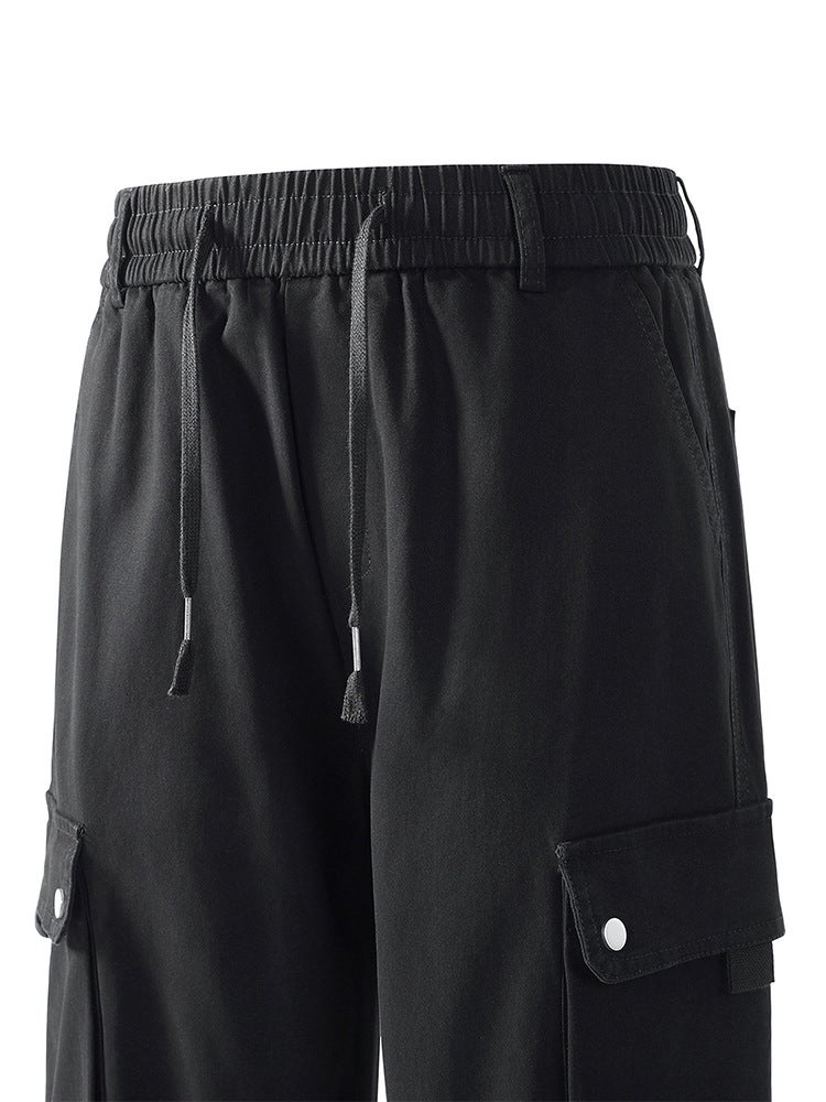 New American Style Paratroopers Cute Pants Men'S And Women'S Trendy Summer Japanese Style Loose Pleated Crane Pants Ruffian Handsome Straight Long Pants - Image 3