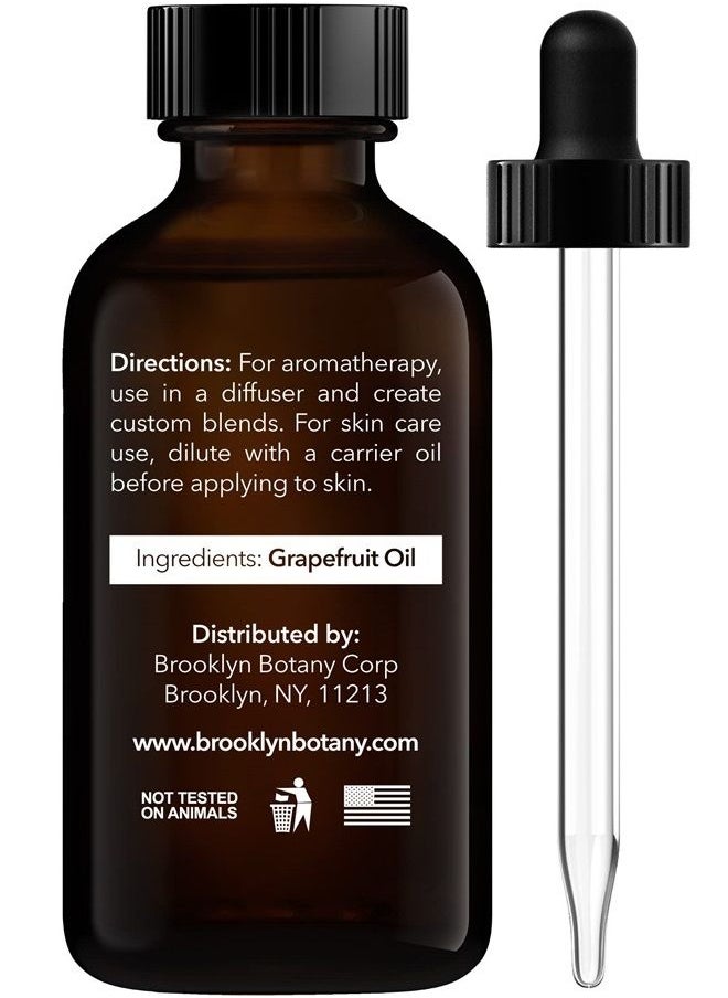 Brooklyn Botany - Grapefruit Essential Oil – 100% Pure and Natural – Therapeutic Grade Essential Oil with Dropper - Grapefruit Oil for Aromatherapy and Diffuser - 1 Fl. OZ - Image 1
