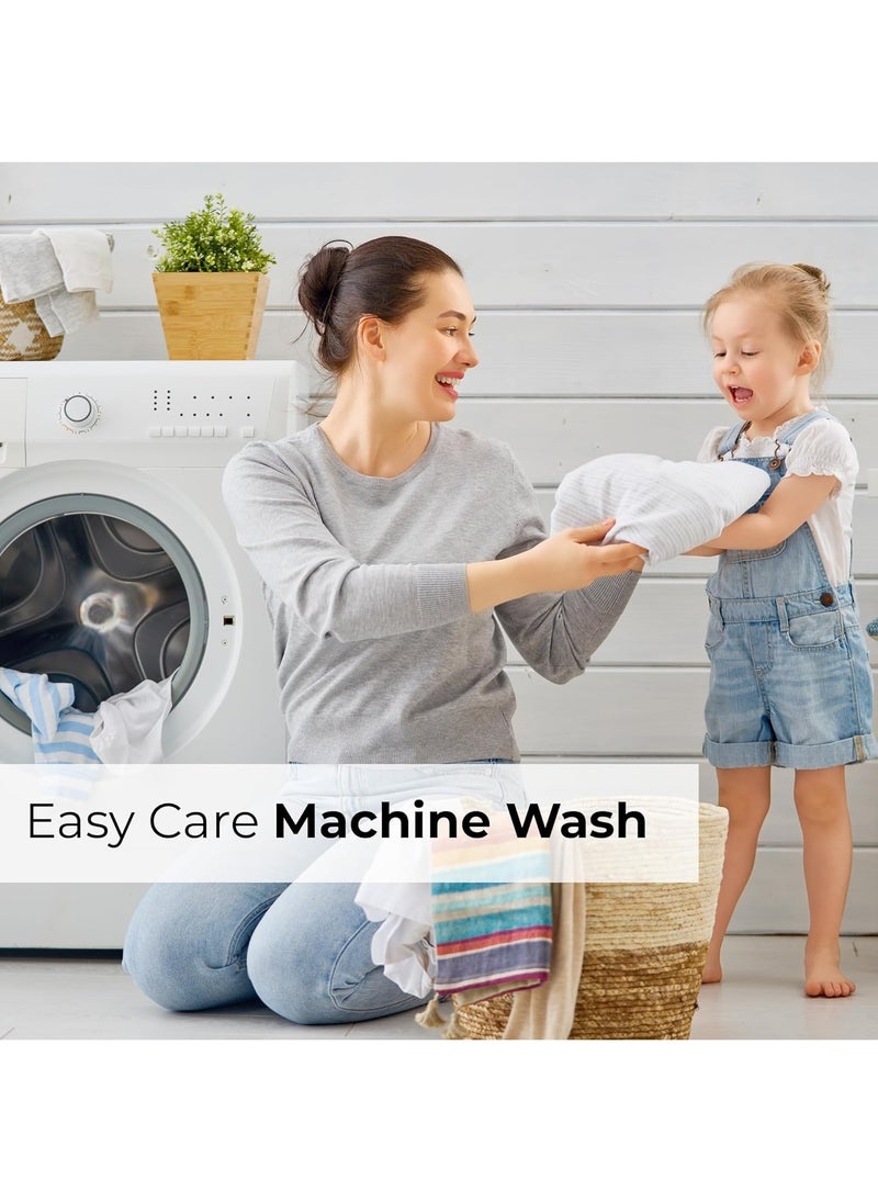 سيجنولا طقم ملاءات سيجنولا المسطحة من قطعة واحدة - ملاءات مريحة وجيدة التهوية ومبردة - ملاءات سرير فاخرة للفنادق (240 × 250 سم) - جيوب عميقة وسهلة التركيب وناعمة للغاية - تيراكتو - Image 4