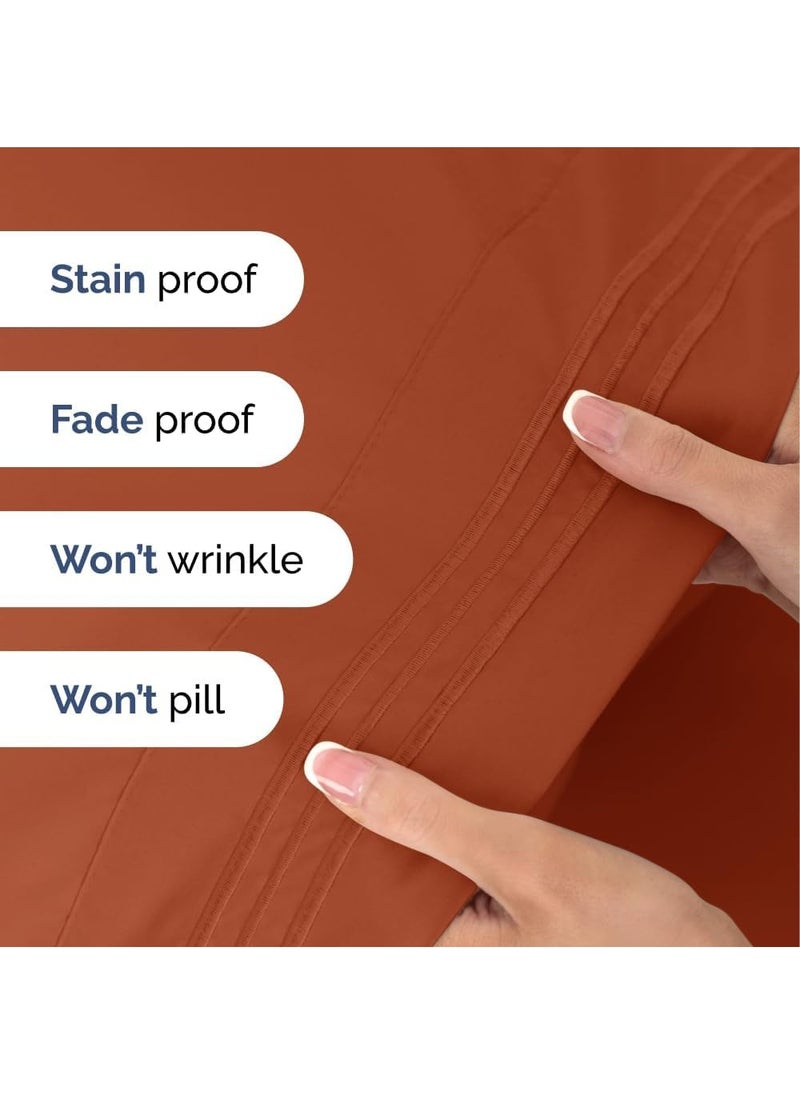 سيجنولا طقم ملاءات سيجنولا المسطحة من قطعة واحدة - ملاءات مريحة وجيدة التهوية ومبردة - ملاءات سرير فاخرة للفنادق (240 × 250 سم) - جيوب عميقة وسهلة التركيب وناعمة للغاية - تيراكتو - Image 2