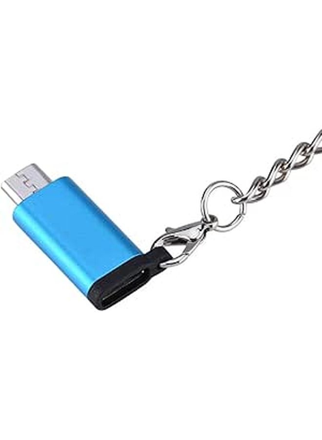 Keenso 5 Pack Multicolored Type C To Micro USB Adapter Compact And Safe Blue - Image 1