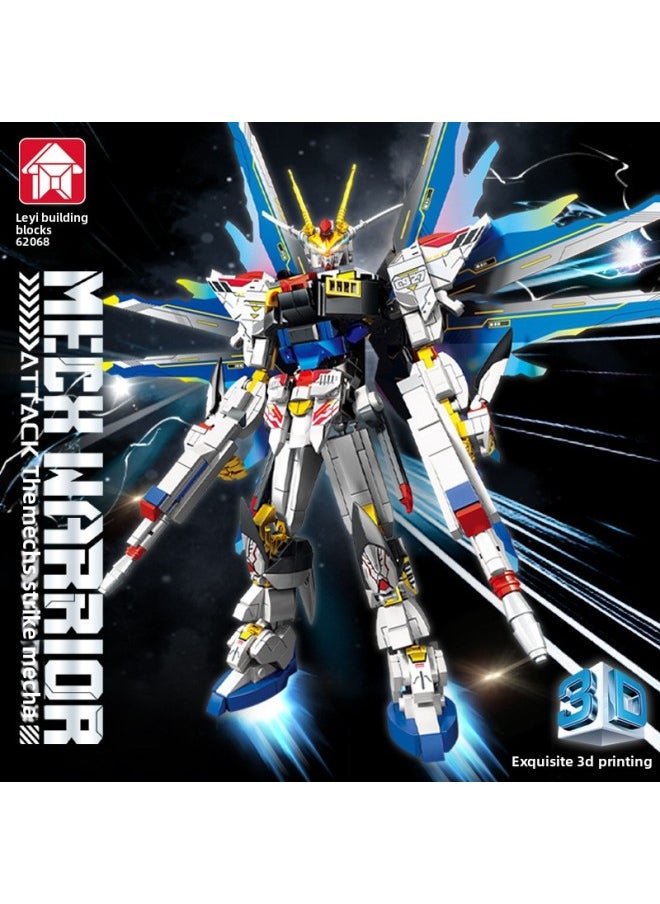 Generic - Compatible With Lego Mecha Gundam Semi-mechanical Model Puzzle Assembled Small Particles Children Toy Ornaments Gift-Color:62081 Wings Destroy Mecha [753 Particles]] - Image 1
