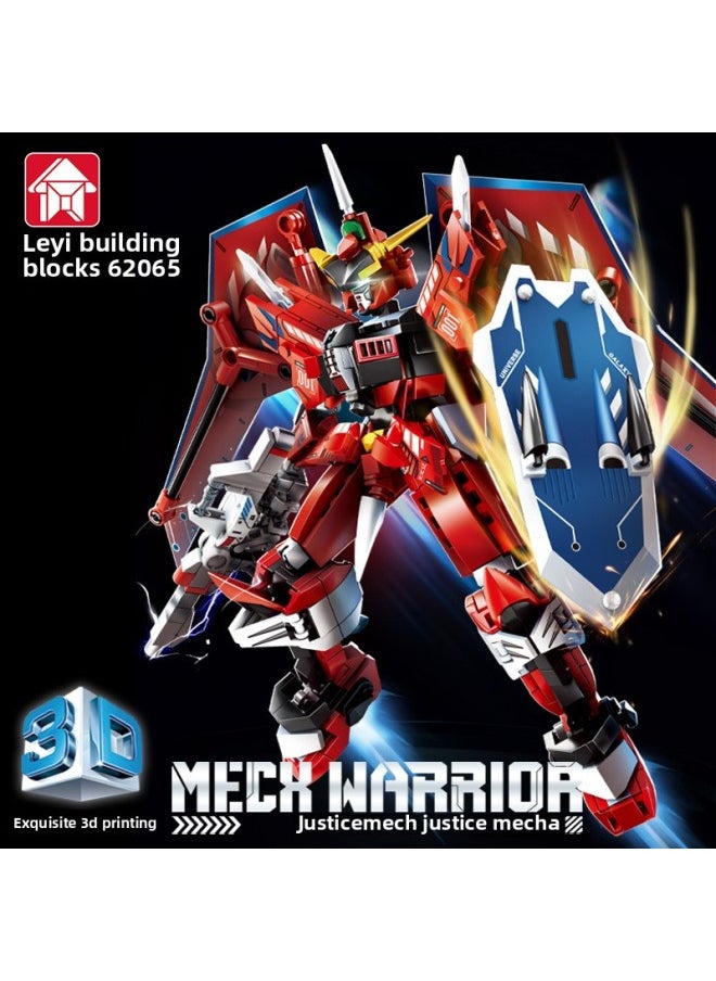 Generic - Compatible With Lego Mecha Gundam Semi-mechanical Model Puzzle Assembled Small Particles Children Toy Ornaments Gift-Color:62081 Wings Destroy Mecha [753 Particles]] - Image 1