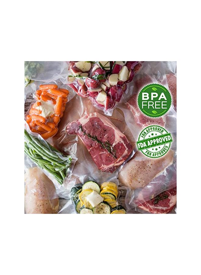 Raxoom Vacuum Sealer Roll Pack Of 5M Of 28Cm And 5M 20Cm Roll - Bpa Free - Vacuum Storage Bag - Pe Membranes Preserves Food, Keep Fresh, Freeze And Safe - Food Saver Roll - Image 2