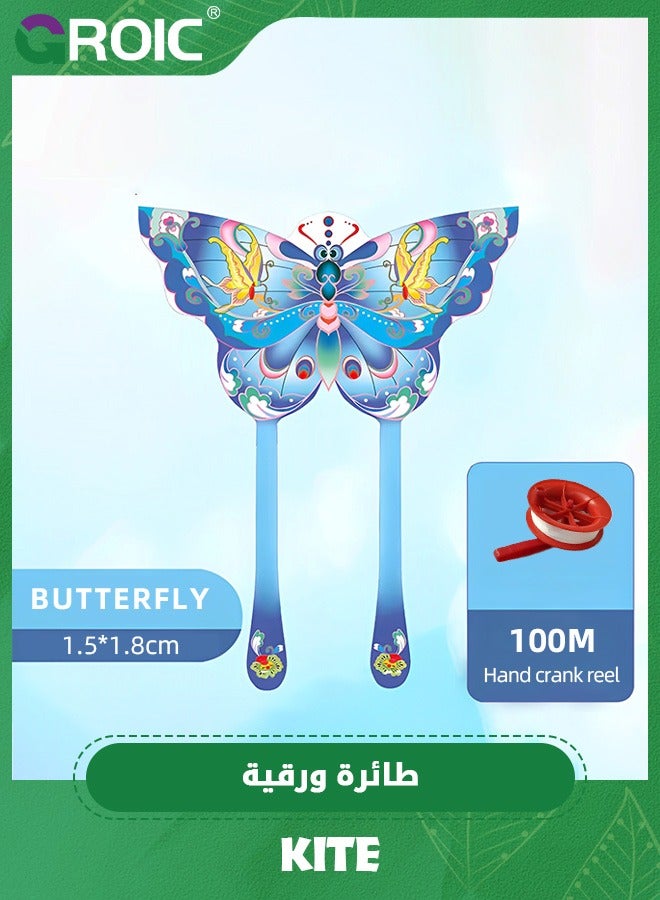 GROIC Colorful Life Butterfly Kite,Butterfly Kite for Kids & Adults,Easy to Fly Big Kite for Beginners, Beach Kites for Outdoor Activities,Large Single Line Kites with 100M String Kite Handle - Image 1