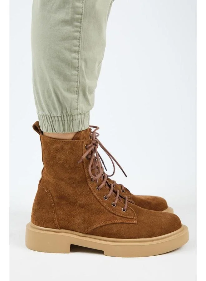 Manijero  (Niro) Women's Real Leather Lace-up Taba Boot. for Women | Best Price UAE