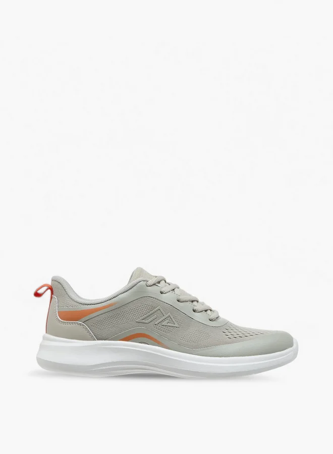 Oaklan by Shoexpress Textured Sports Shoes with Lace-Up Closure and Pull-Tab