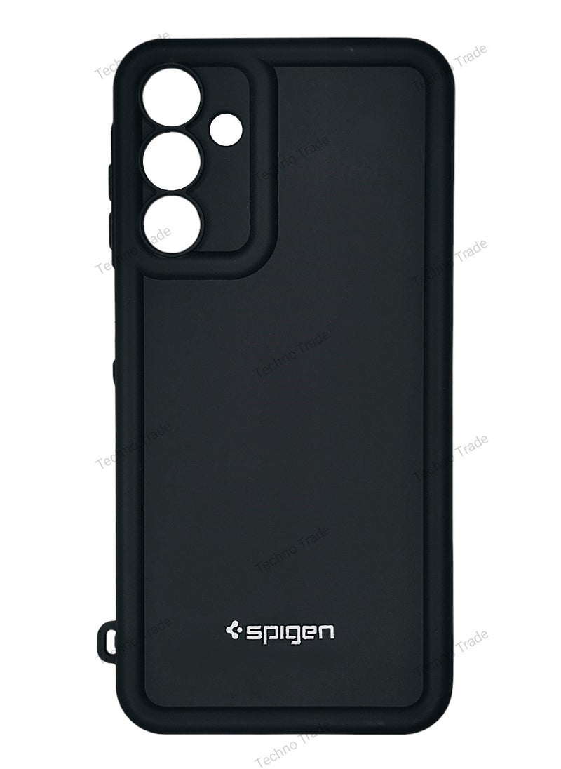 Generic Samsung Galaxy A15 Spigen Silicone Case Cover With Camera Protection - Black 