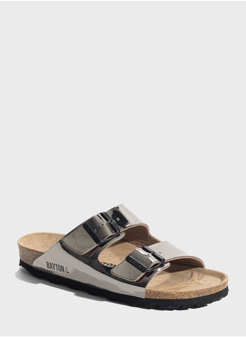 BAYTON Tracy Double Strap Flat Sandals  - Image 3