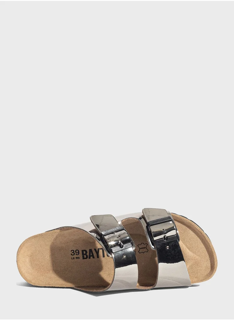 BAYTON Tracy Double Strap Flat Sandals
