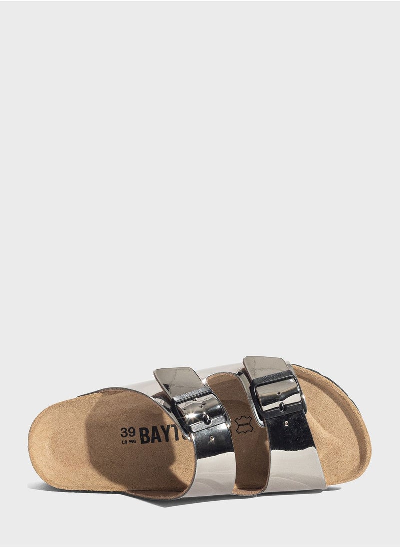 BAYTON Tracy Double Strap Flat Sandals  - Image 5