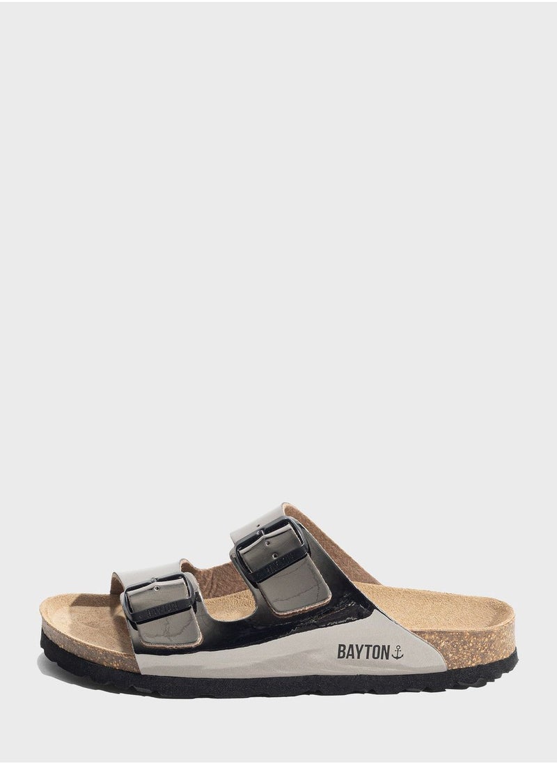 BAYTON Tracy Double Strap Flat Sandals  - Image 2